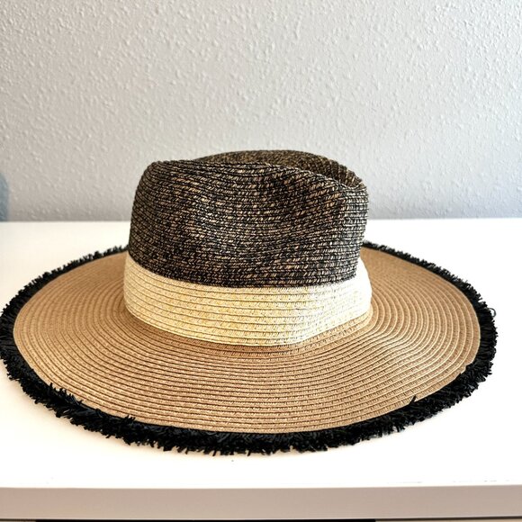 Collection XIIX | Women's Floppy Sun Hat | Black Cream | Size: OS - Picture 8 of 8